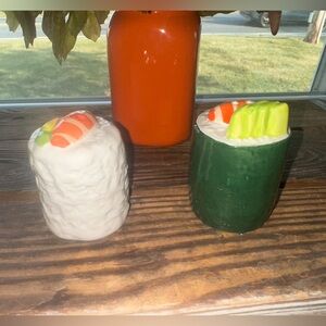 Sushi Roll Salt and Pepper Shakers - New In Package